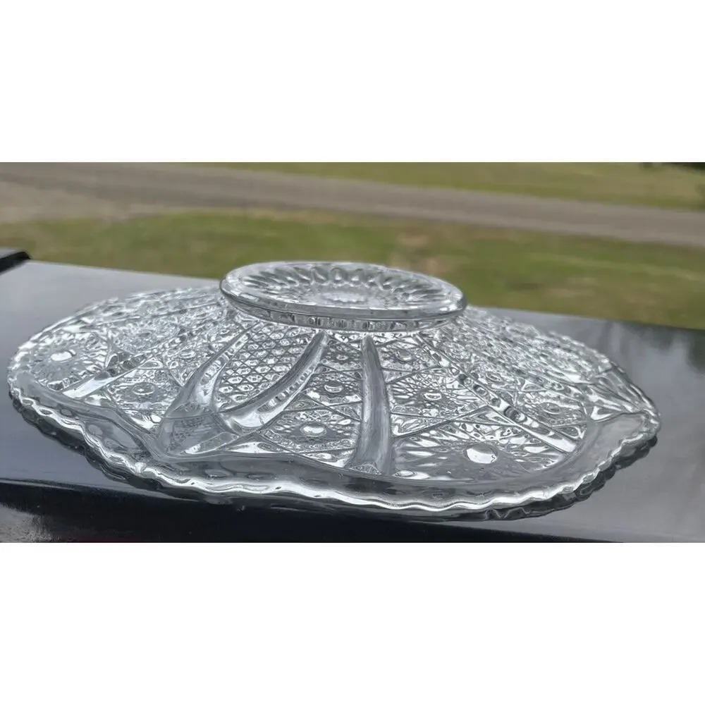 Vintage Indiana Glass Heirloom Clear Plate‎ 10.5